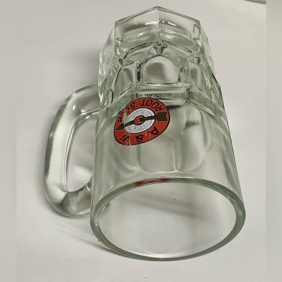 Mid Century Vintage Thick Heavy Duty Glass A & W Root Beer Mug - Picture 15 of 16